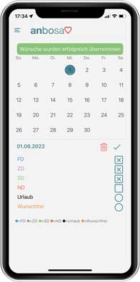 anbosa App - Wünsche eintragen